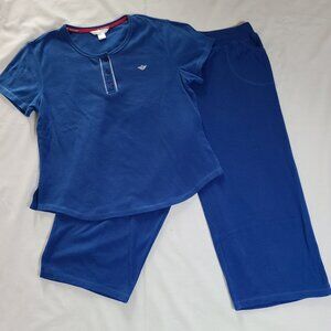 Dockers® 2-Piece Sleep Set - Henley Top & Crop Bottoms - Size M